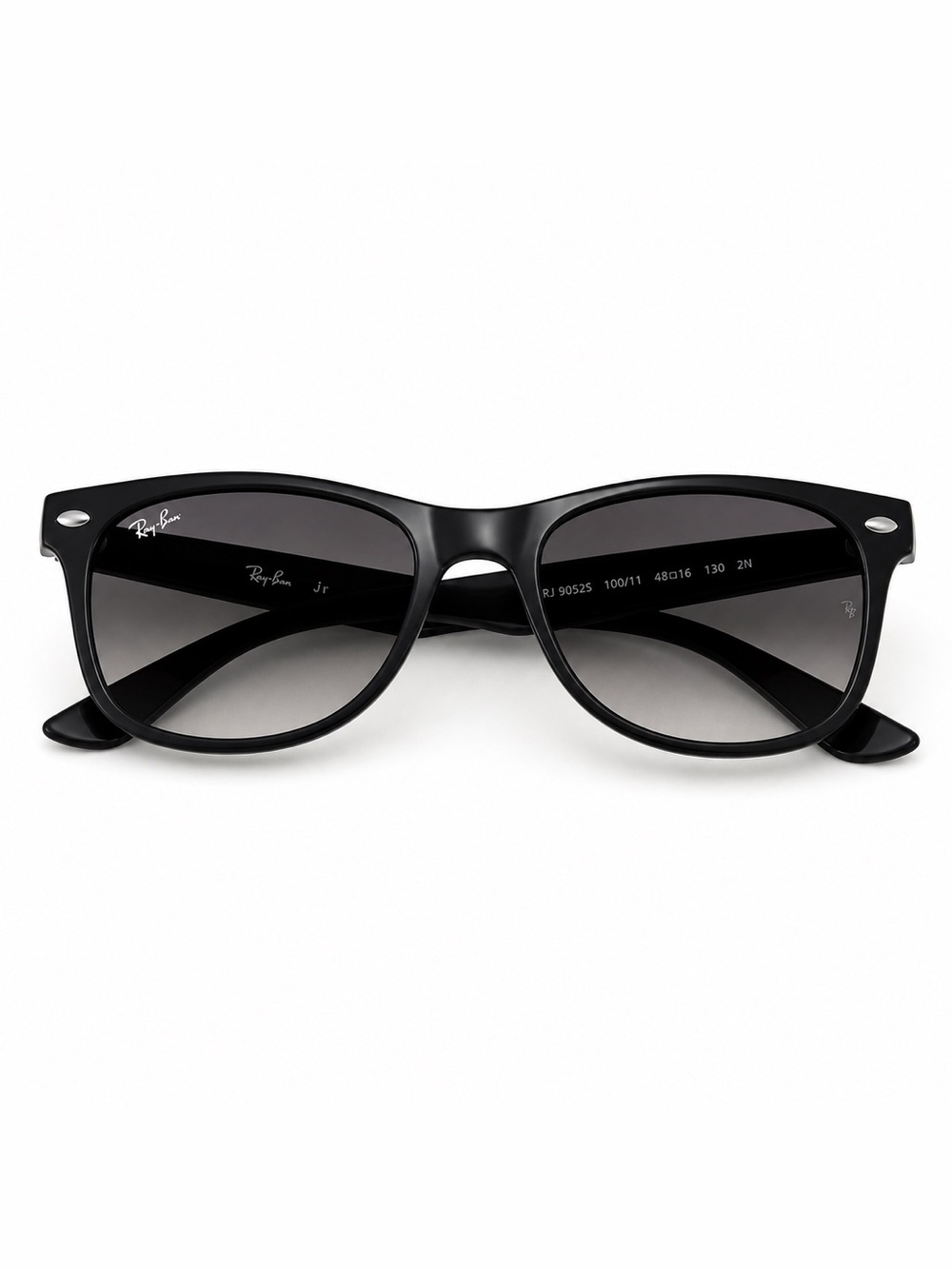 Ray-Ban Junior Wayfarer Black Sunglasses Grey Lenses Youth Size